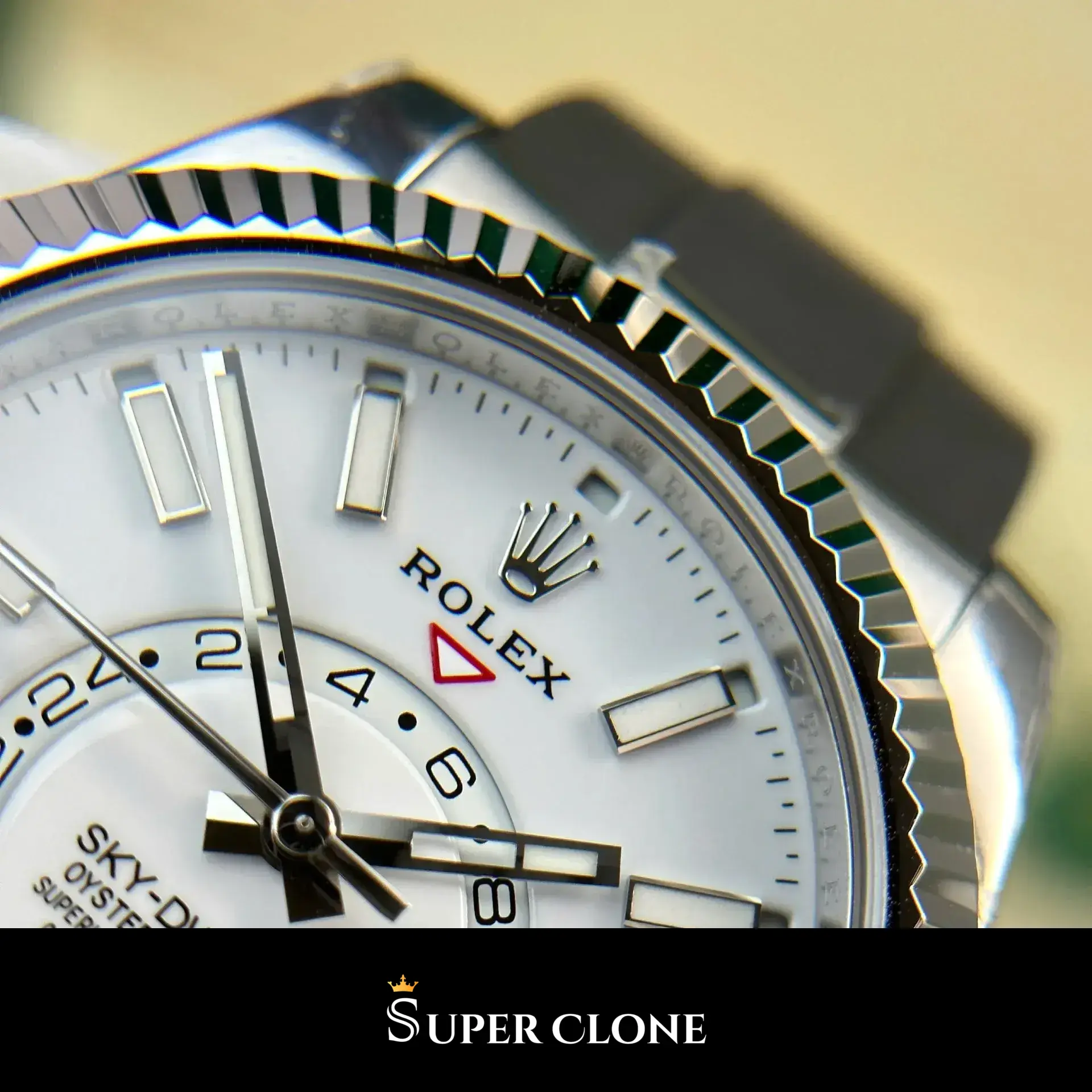 Rolex Sky-Dweller 336239 swiss super clone 42mm — crown and case detail