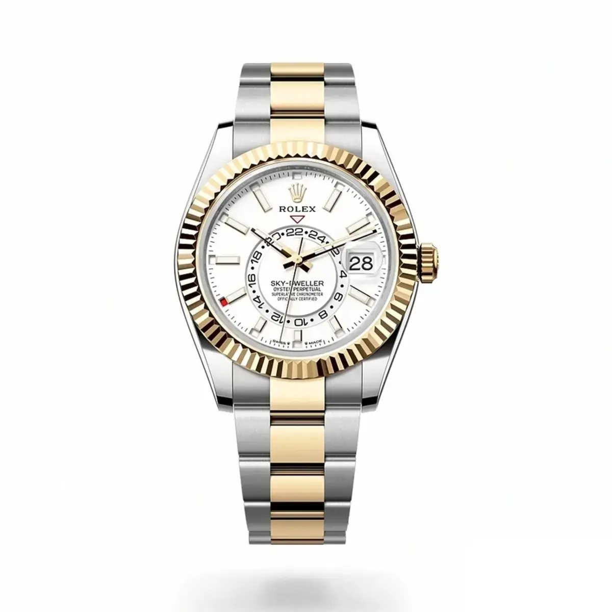 Rolex Sky-Dweller 336933 swiss clone intense white dial — front view