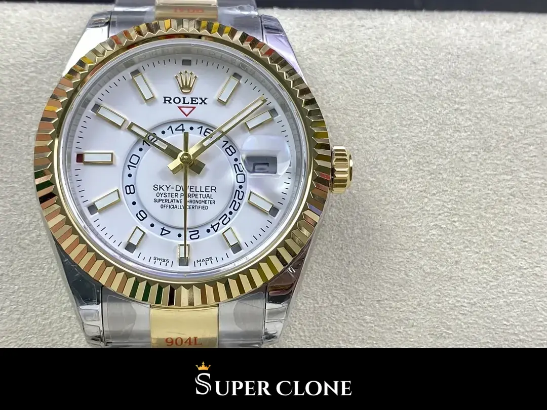 Sky-Dweller 336933 super clone intense white dial — caseback detail