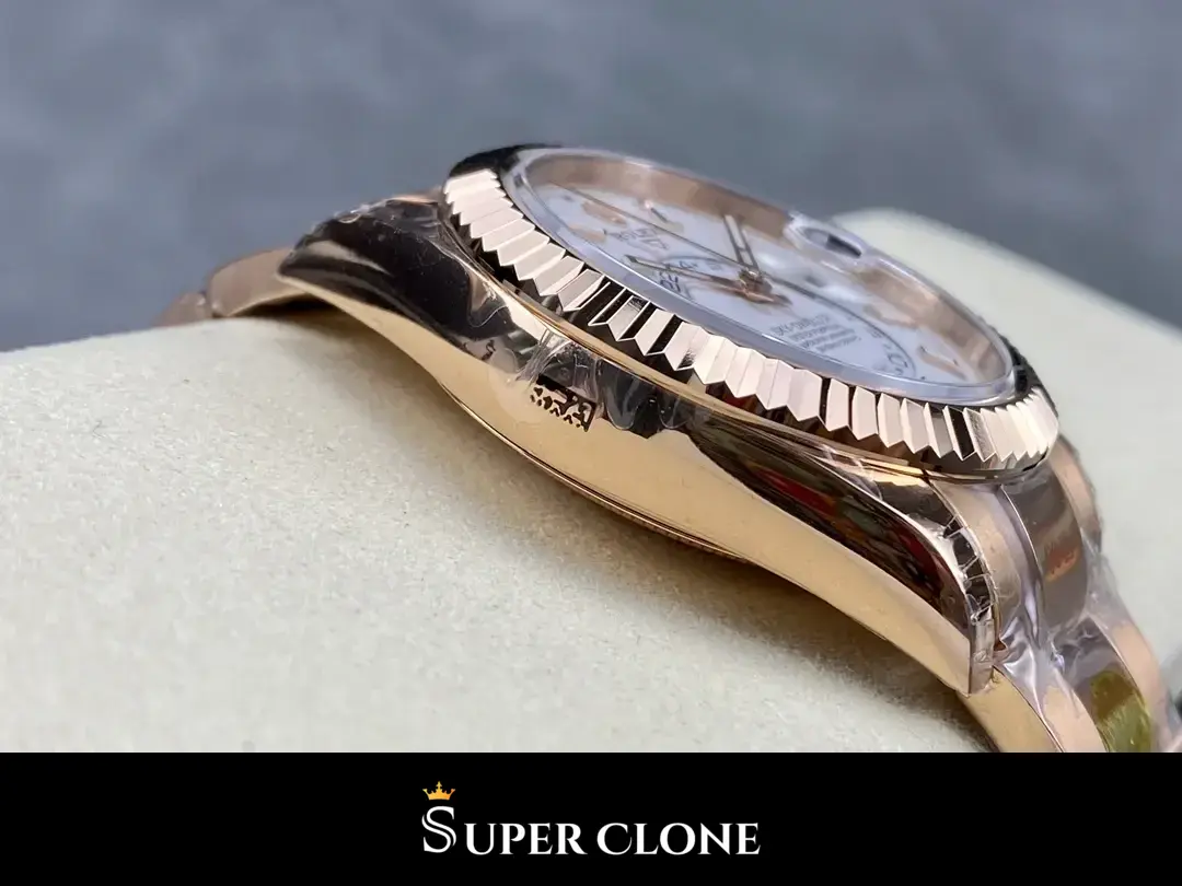 Sky-Dweller 336935 super clone intense white dial — angled view