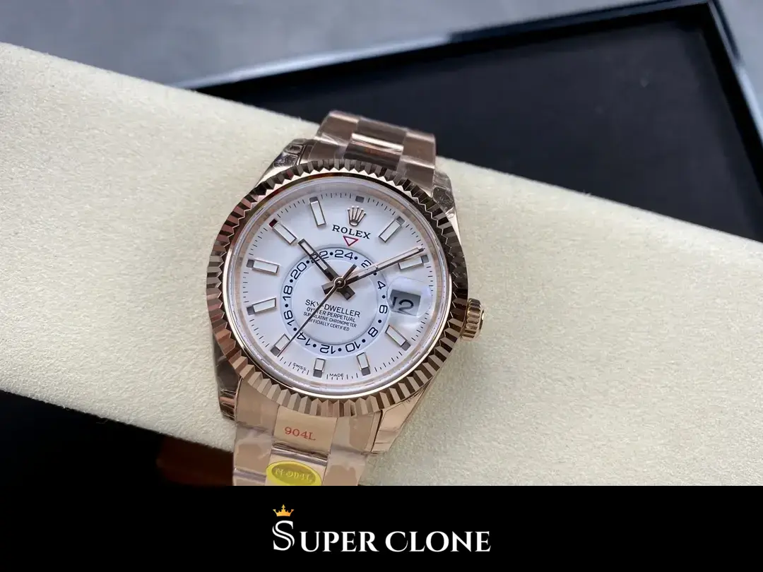 Sky-Dweller 336935 swiss super clone intense white dial — caseback detail