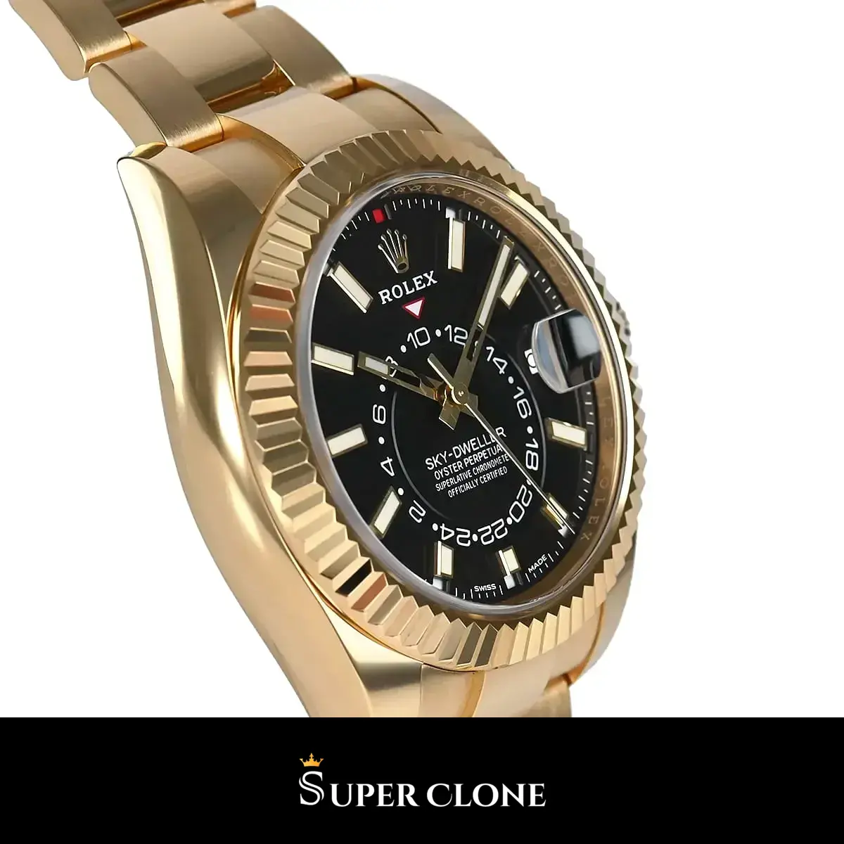 Rolex Sky-Dweller 336938 swiss clone 42mm — dial close-up