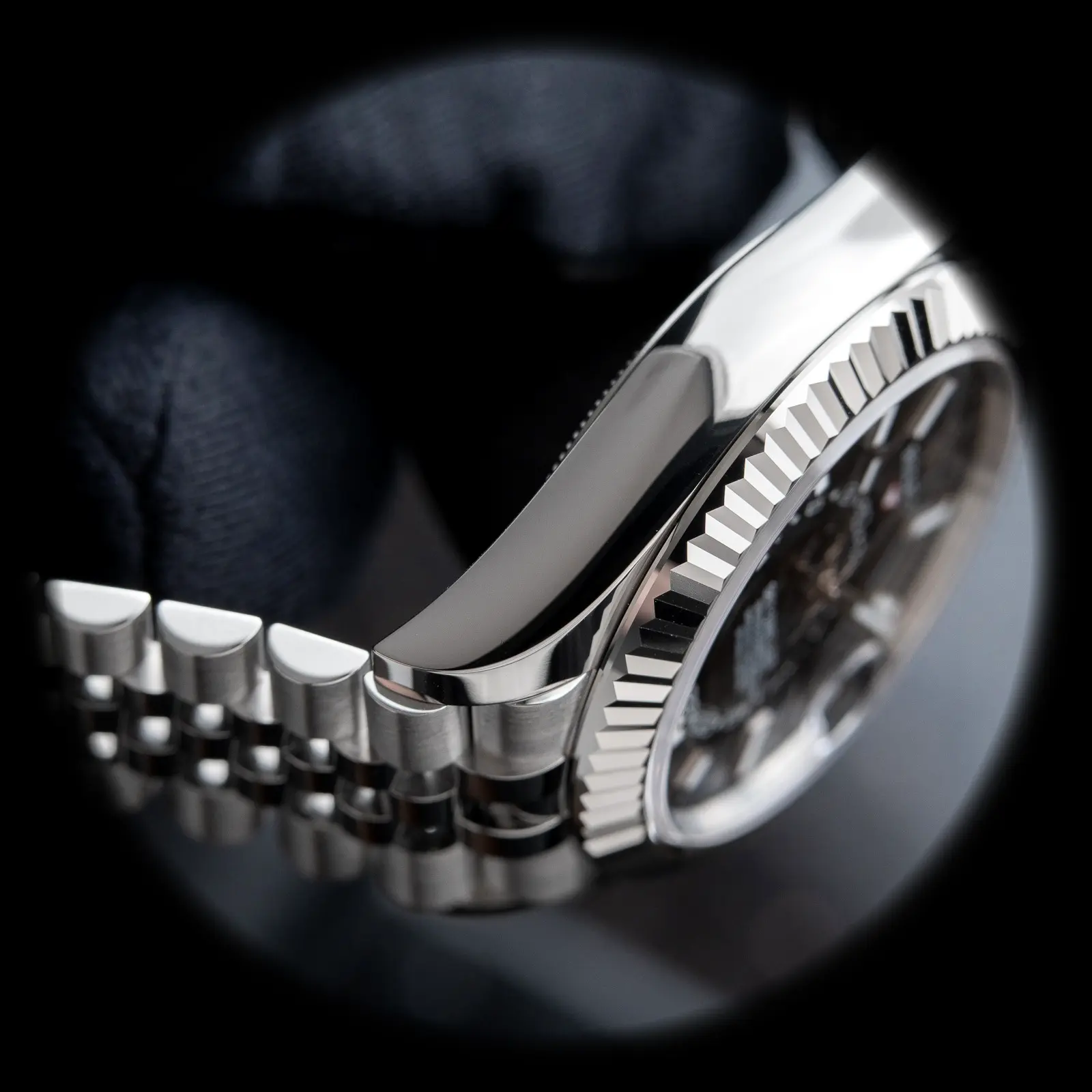 Rolex Sky-Dweller 336934 Swiss replica bright black dial — angled view