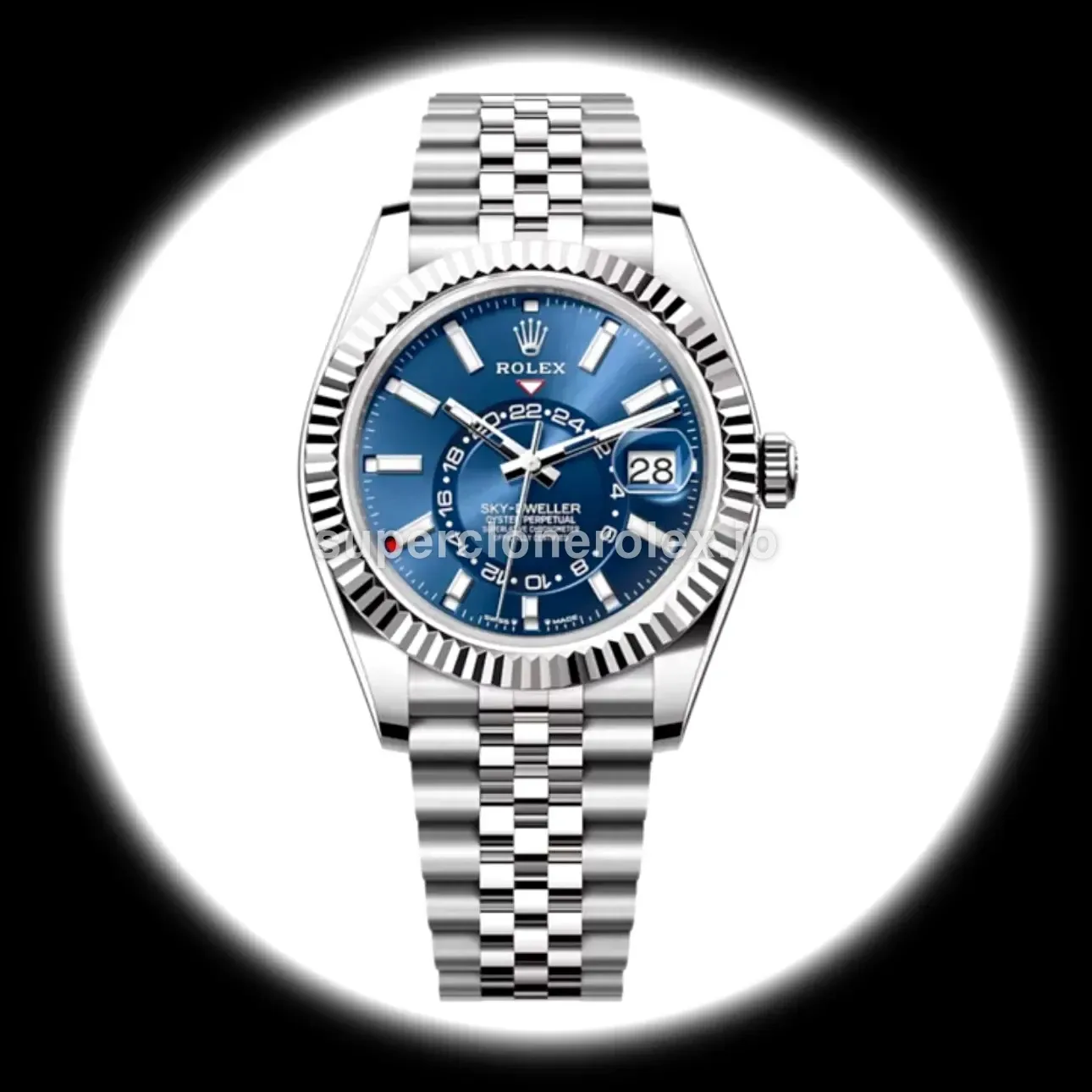 Rolex Sky-Dweller 42mm Bright Blue Dial Jubilee Ref. 336934 replica watch