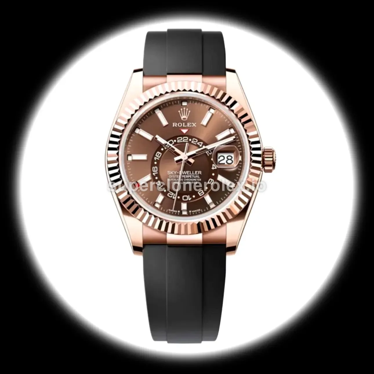 Rolex Sky-Dweller 42mm Chocolate Dial Everose Ref. 336235 replica watch
