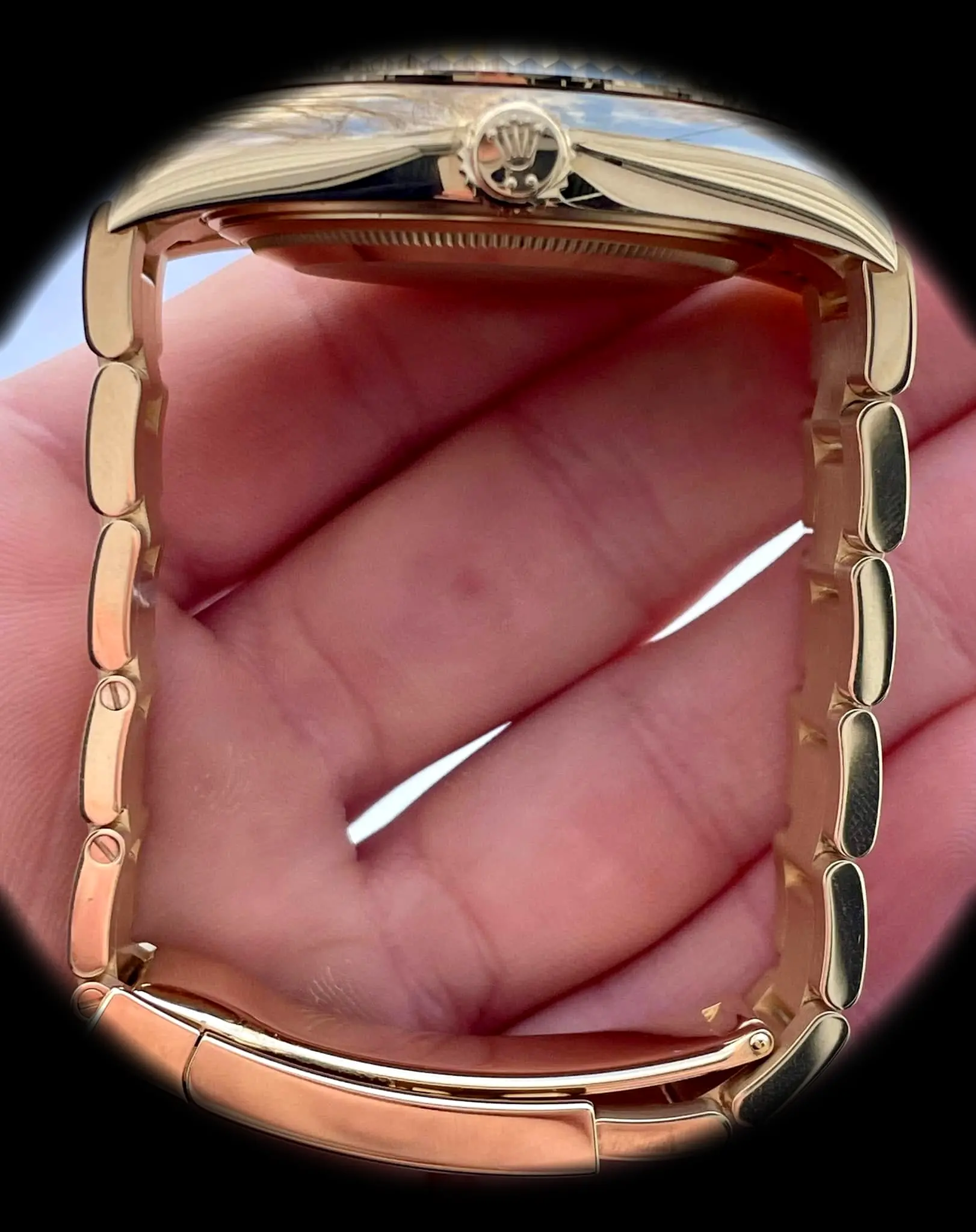 Rolex Sky-Dweller 336938 super clone intense white dial — caseback detail