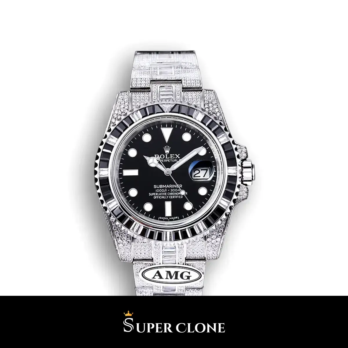 Submariner 116610LN super clone black dial, front view