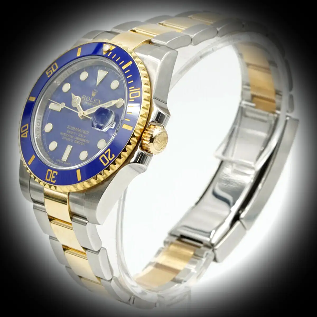 Rolex Submariner 116613LB super clone blue dial — caseback detail