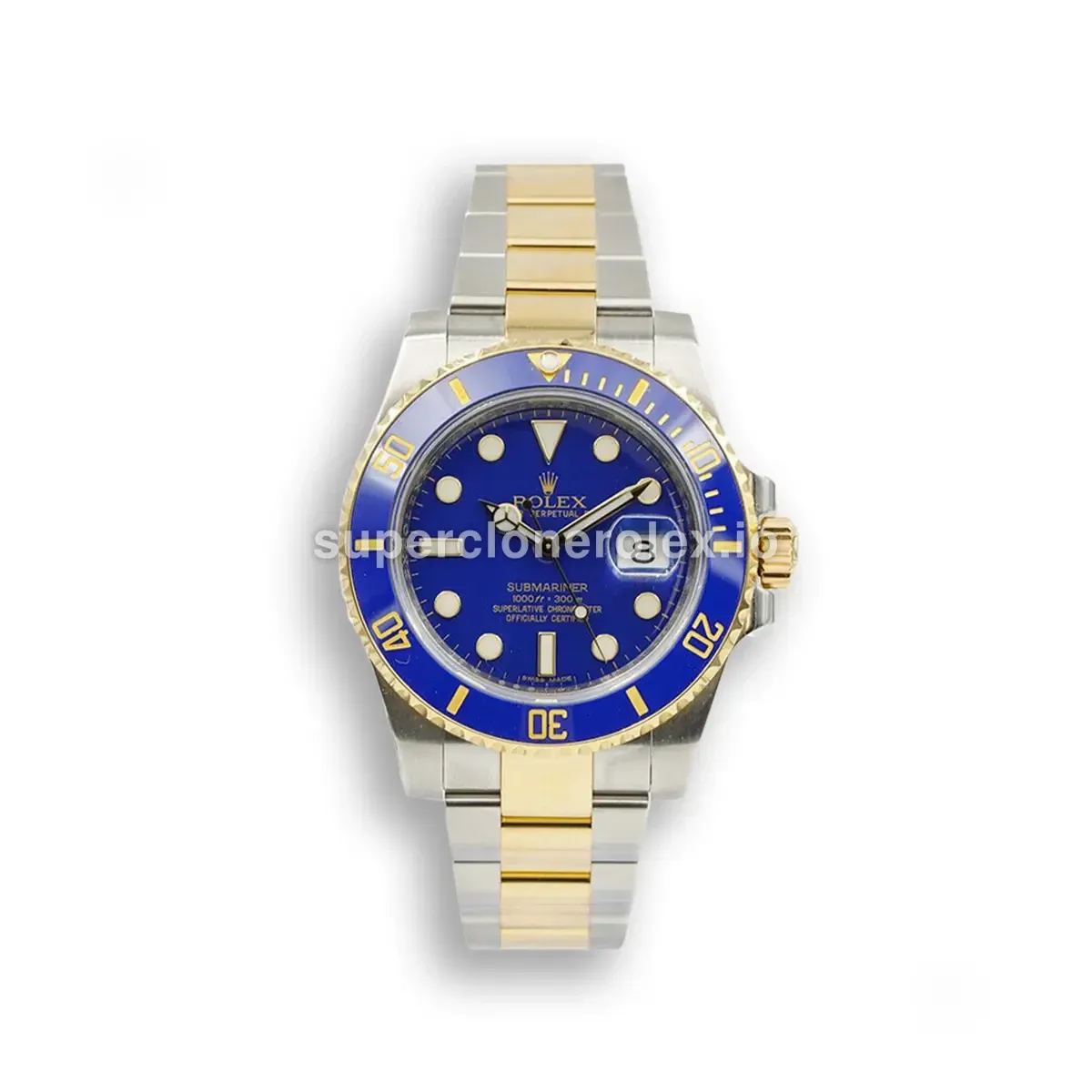 Submariner 116613LB Bluesy super clone blue dial, front view