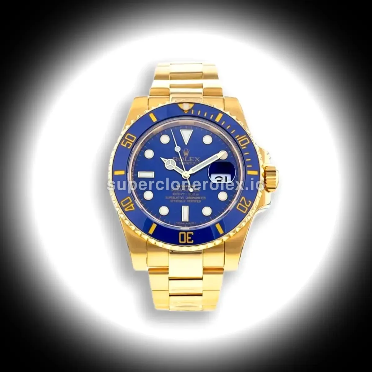 Rolex Submariner 116618LB 40mm Blue Dial Yellow Gold replica watch