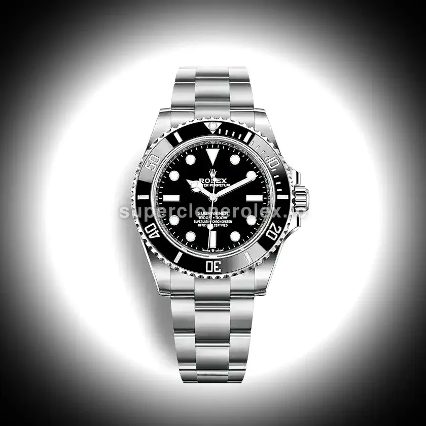 Submariner 124060 Swiss replica black dial — front view
