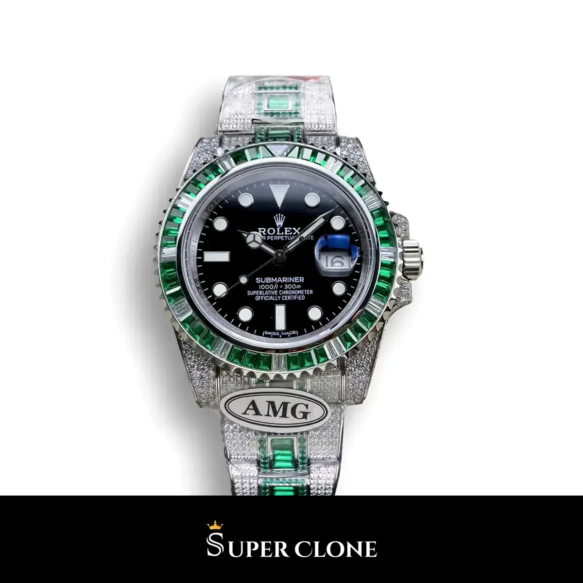 Rolex Submariner 126610LV super clone black dial, front view