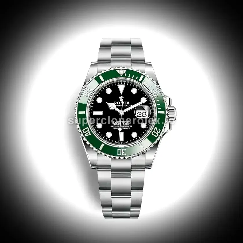 Rolex Submariner 126610LV Starbucks super clone black dial — front view