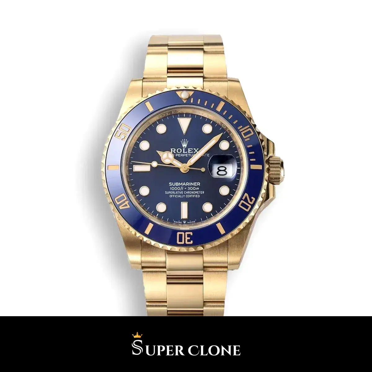 Submariner 126618LB super clone blue dial, front view