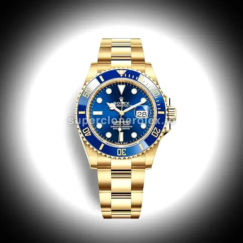 Rolex Submariner 126618LB - 41mm Yellow Gold Blue Dial Dive Watch replica watch