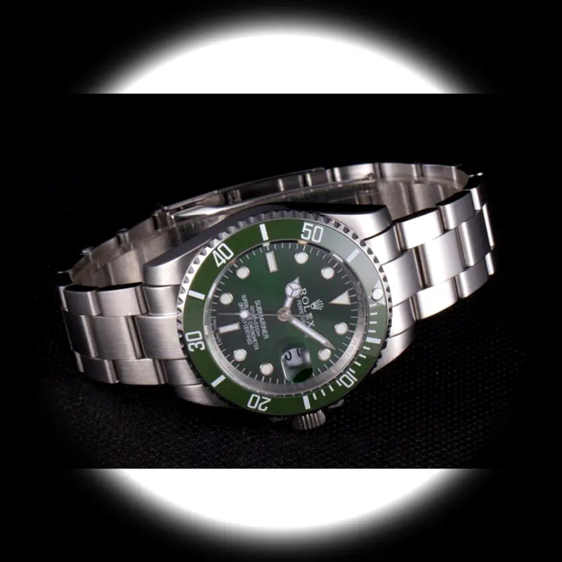 Rolex Submariner Mechanism-SRL51 Swiss clone green dial — caseback detail