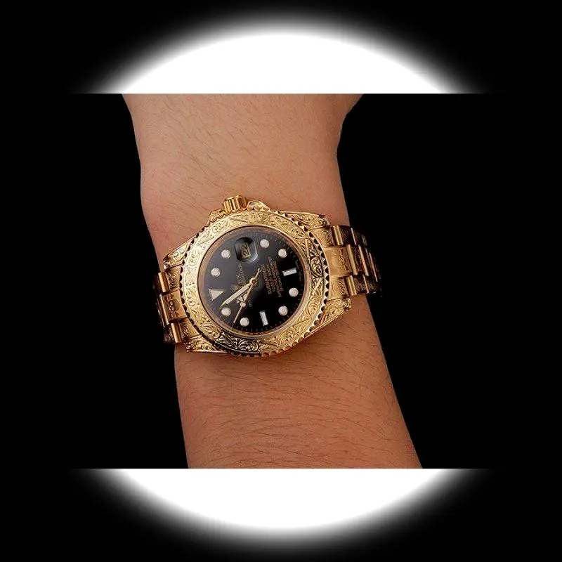 Submariner 1454071 Swiss clone black dial — angled view