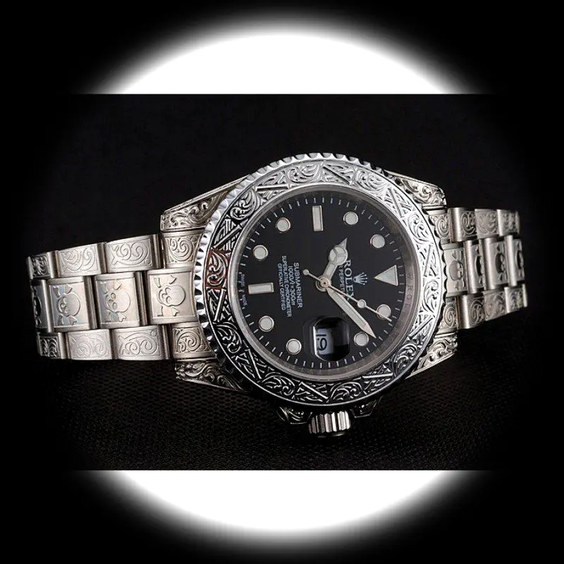 Submariner 1454093 super clone black dial — caseback detail