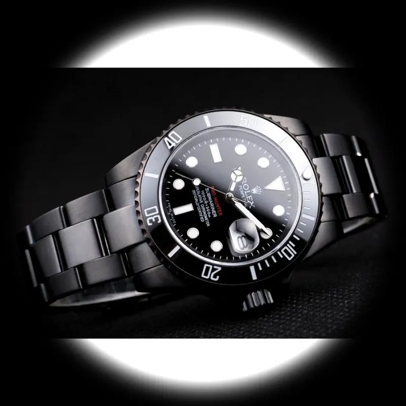 Rolex Submariner PRHUNTERPRO Swiss replica black dial — caseback detail