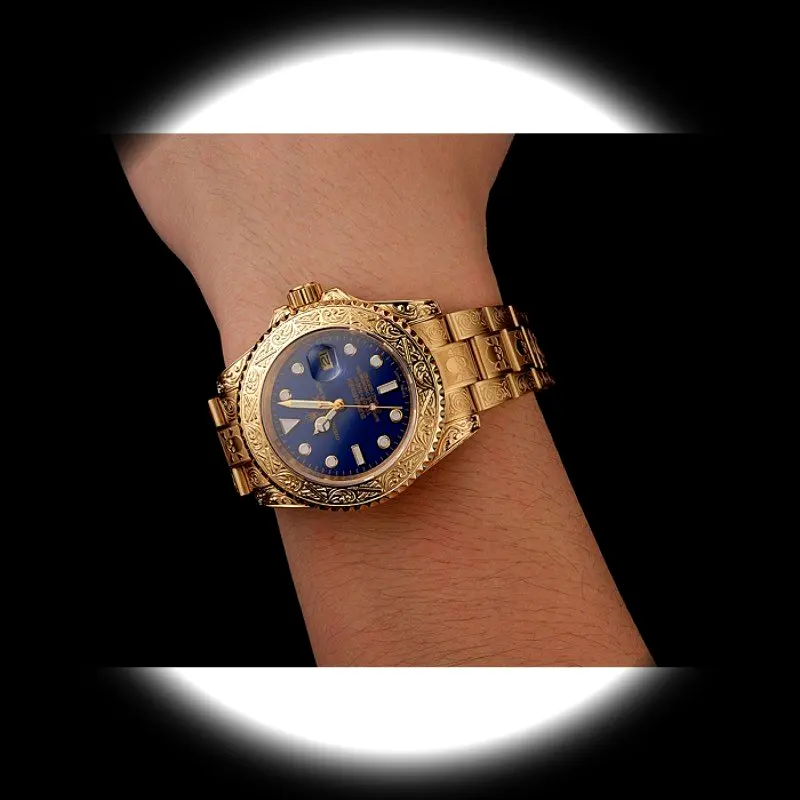 Rolex Submariner 1454089 superclone blue dial — angled view