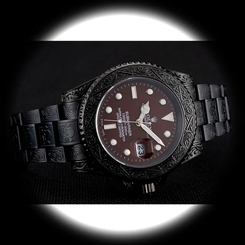 Submariner 1454075 super clone brown dial — caseback detail