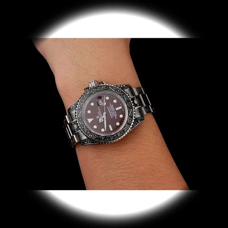 Rolex Submariner 1454078 Swiss replica brown dial — angled view