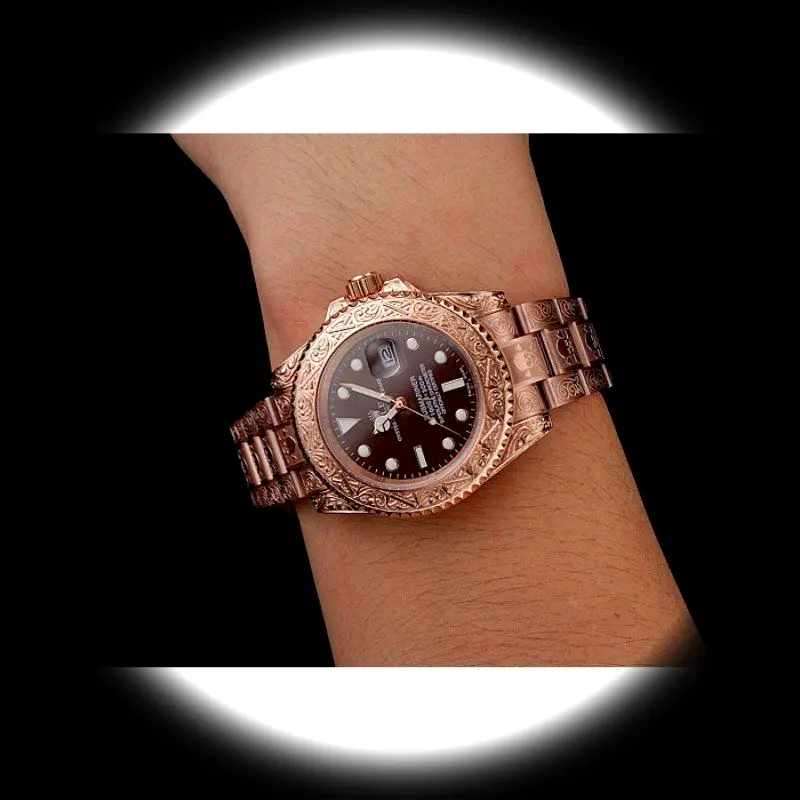 Rolex Submariner 1454087 Swiss replica brown dial — angled view