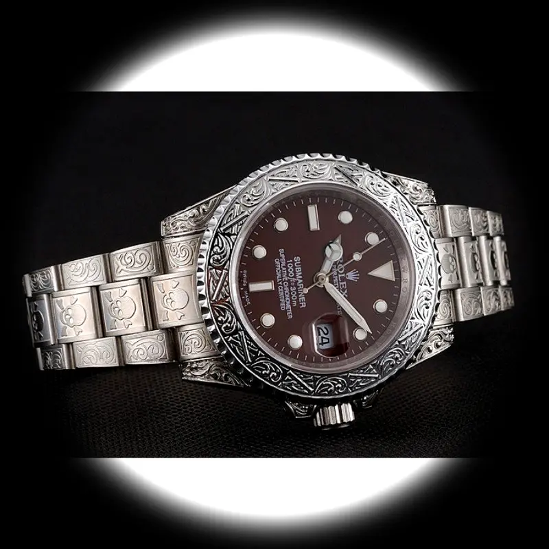 Rolex Submariner 1454092 Swiss replica brown dial — caseback detail