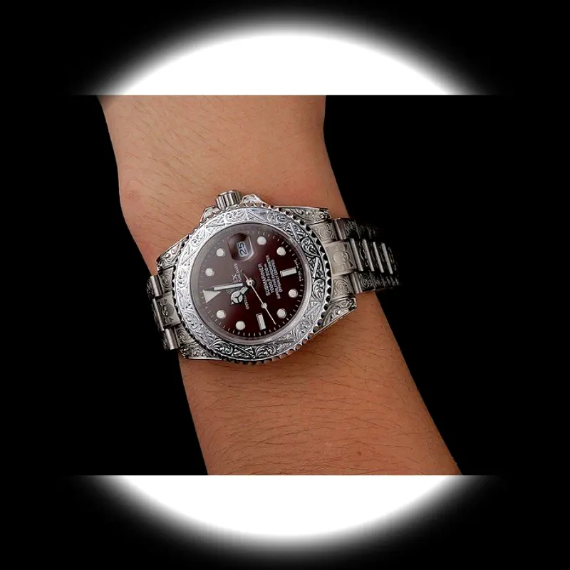 Rolex Submariner 1454092 super clone brown dial — angled view