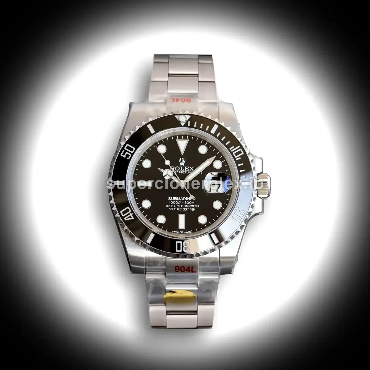 Rolex Submariner 126610LN Swiss clone black dial — front view