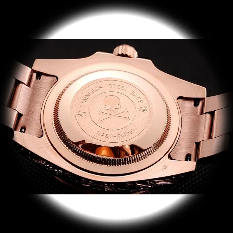 Submariner 1454074 Swiss clone green dial — bezel macro