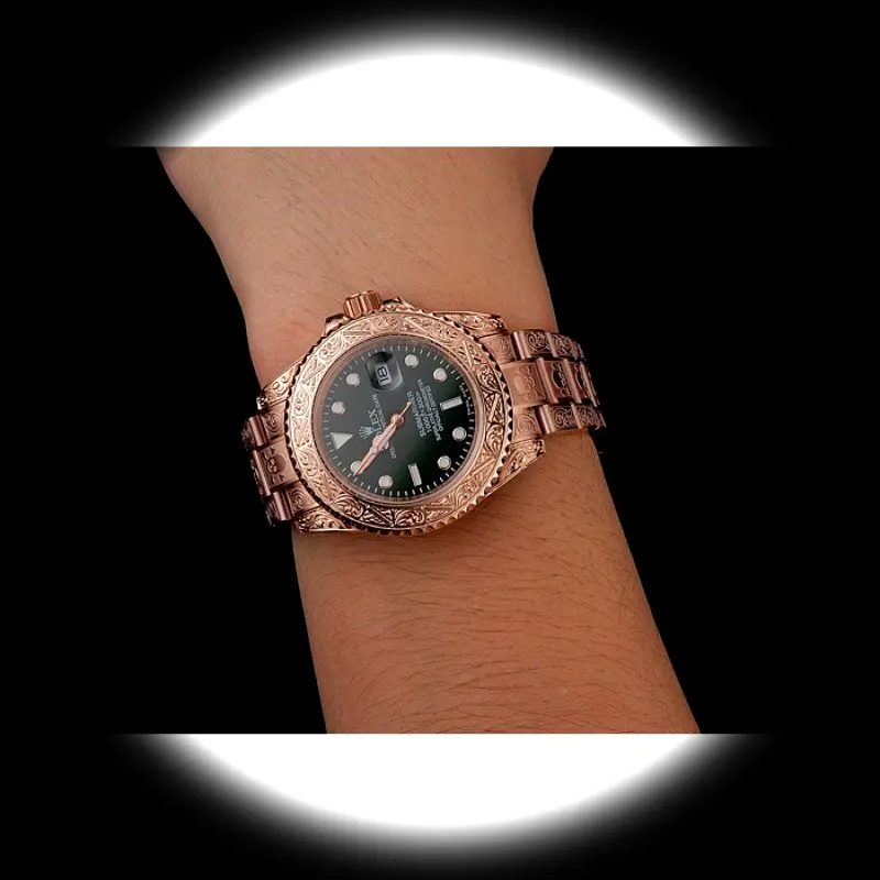 Rolex Submariner 1454074 super clone green dial — angled view