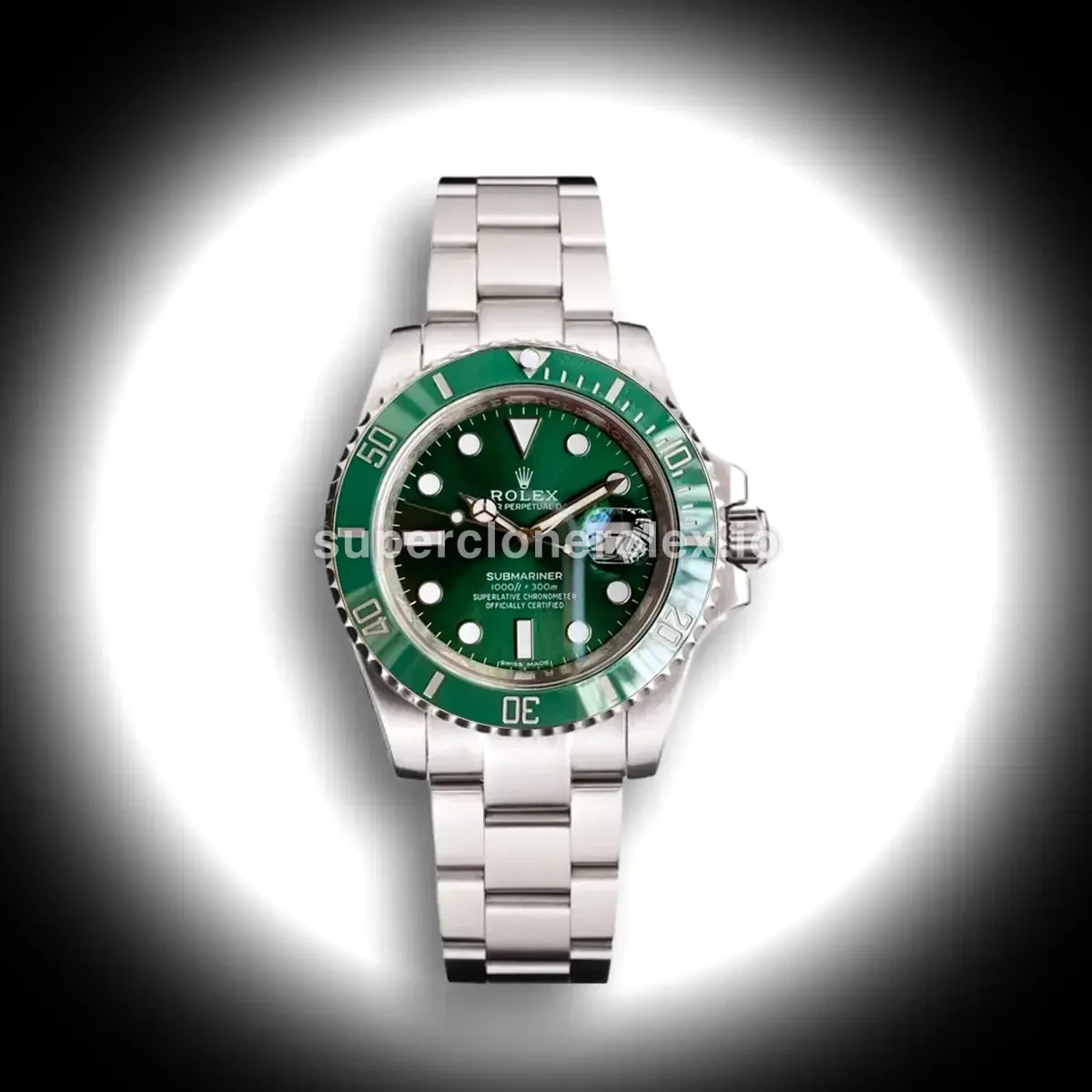Submariner 116610LN super clone green dial — front view