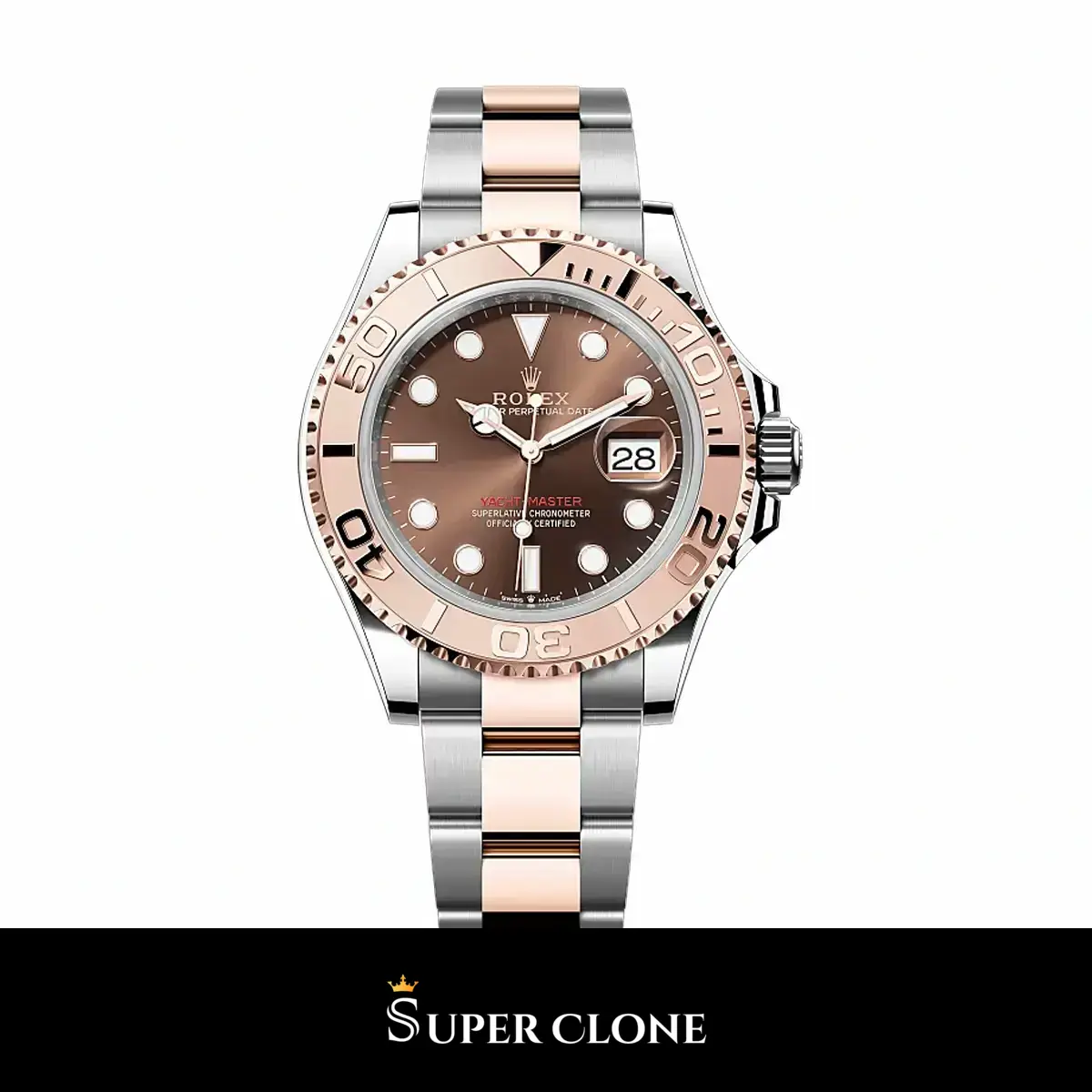 Rolex Yacht-Master 116621 super clone chocolate dial, front view