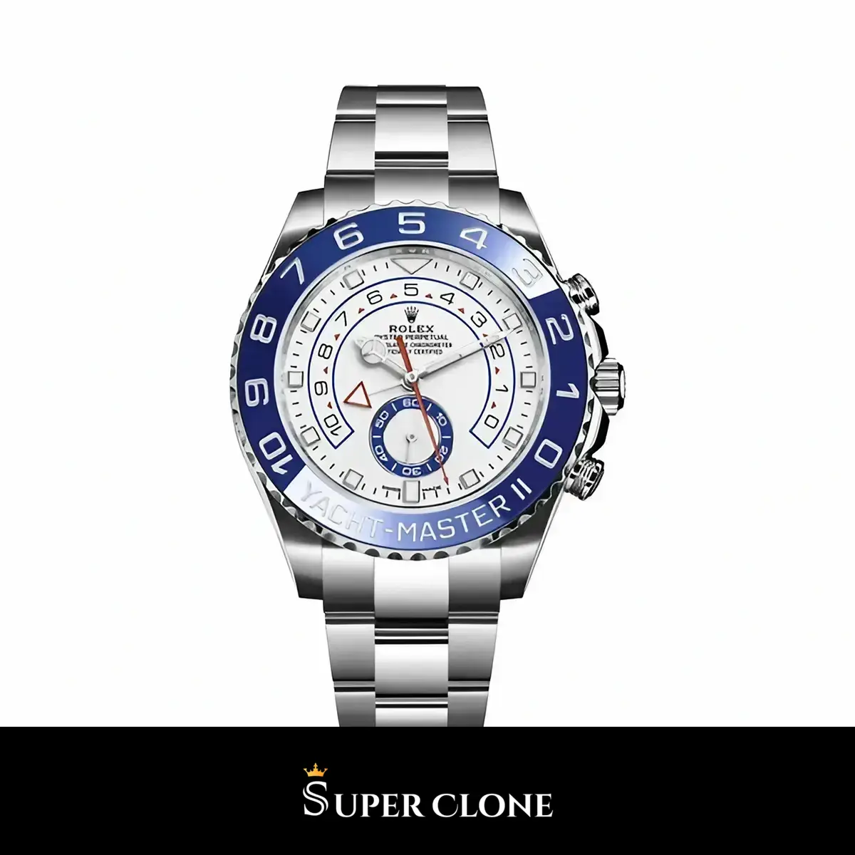 Rolex Yacht-Master 116680 super clone white dial, front view