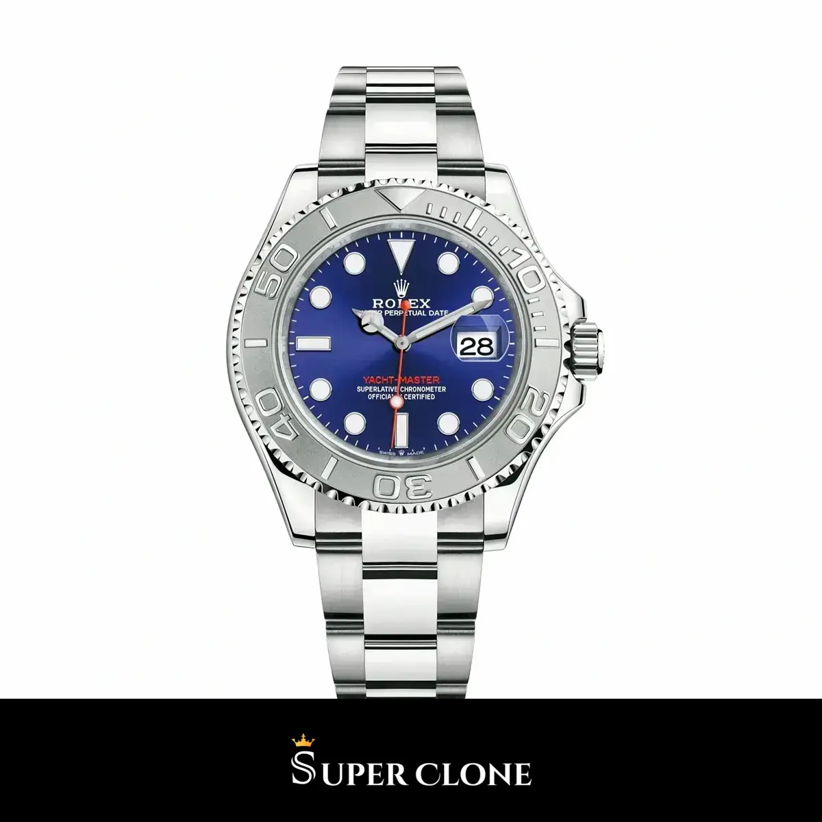 Rolex Yacht-Master 126622 super clone blue dial, front view