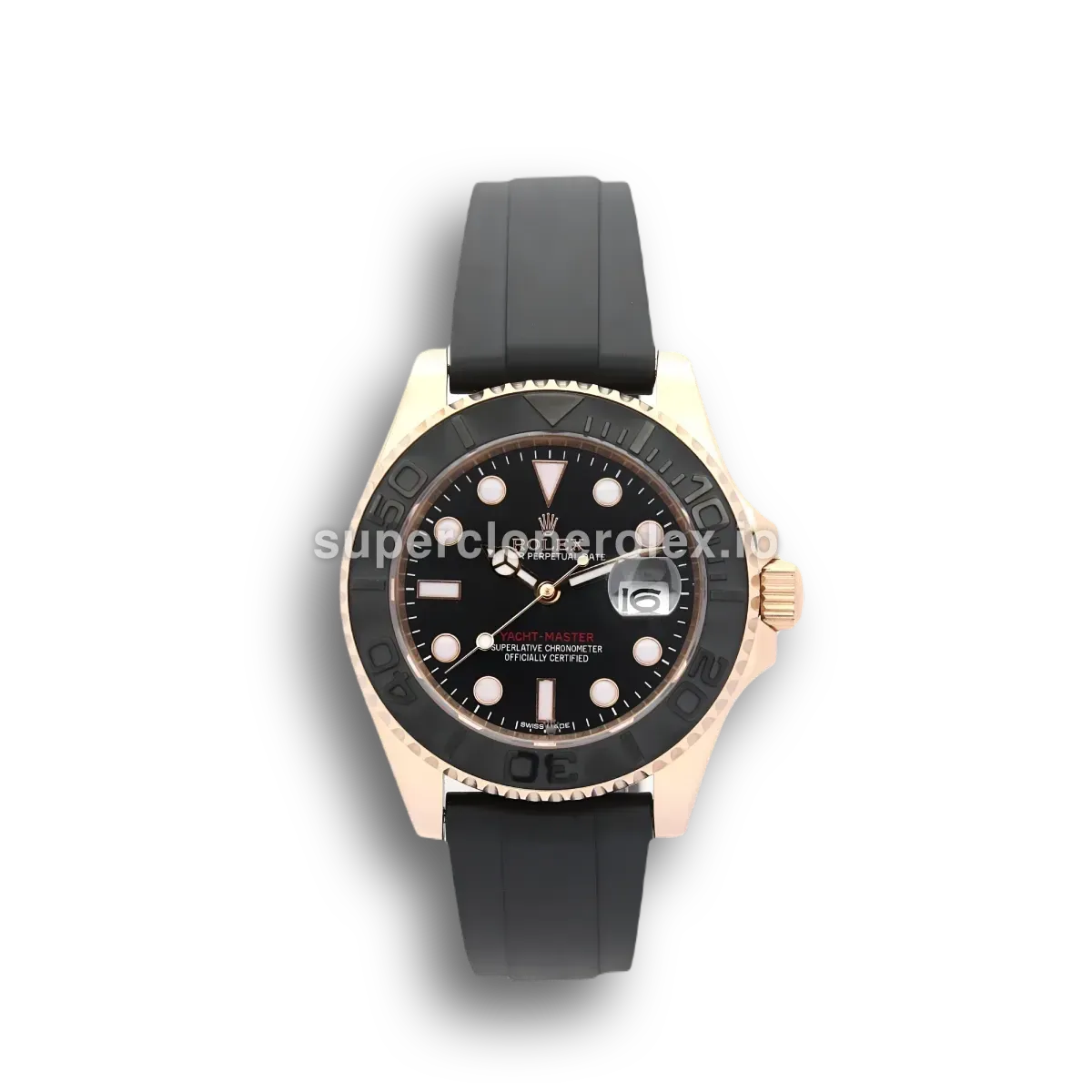 Yacht-Master 226658 super clone black dial, front view
