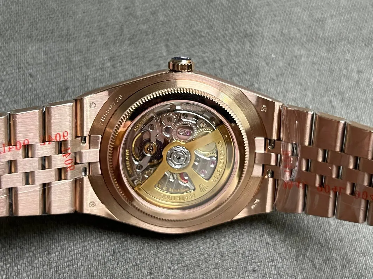 Rolex Land-Dweller 127335 1:1 replica intense white dial — caseback detail