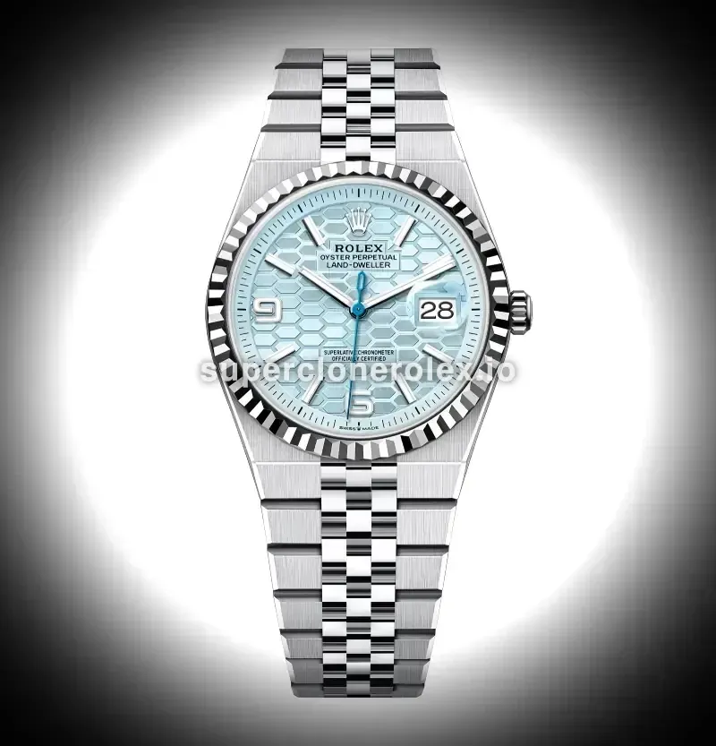 Land-Dweller 36mm Ice Blue Dial replica watch