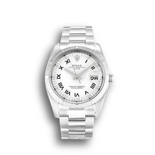 Rolex Oyster Perpetual Date 34 мм циферблат белый Ref.115210