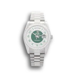 Rolex Day-Date Ref.118346 36mm Dial Green-Silver with diamonds