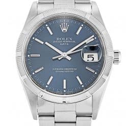 Rolex Oyster Perpetual Date 34mm Dial Blue Ref.15210