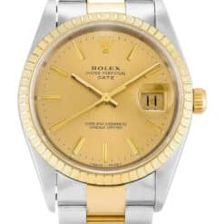 Rolex Oyster Perpetual Date 34mm Dial Champagne Ref.15223