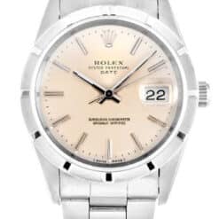 Rolex Oyster Perpetual Date 34mm Dial Silver Ref.15210