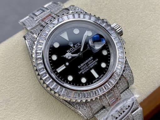 Photo 1 - Iced Out Rolex Submariner Iced Out Ref.116610LN-1 41mm Black Dial