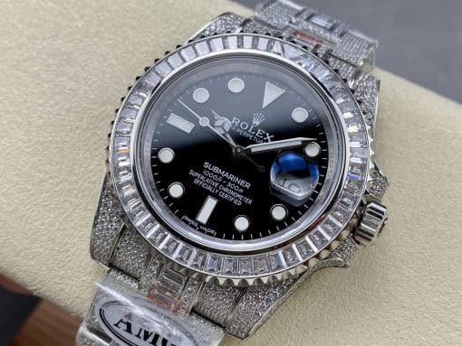 Photo 2 - Iced Out Rolex Submariner Iced Out Ref.116610LN-1 41mm Black Dial