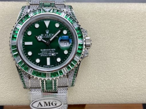 Rolex Submariner Iced Out Ref.116610LV-1 41mm Green Dial