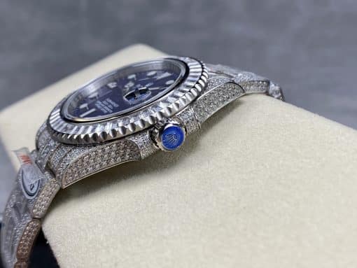 Photo 7 - Iced Out Rolex Submariner Iced Out Ref.116619LB 41mm Blue Dial