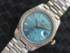 Rolex Day-Date Ref. m228238 Ice Blue Dial Stainless Steel