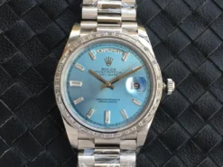 Rolex Day-Date Ref. m228238 Ice Blue Dial Stainless Steel